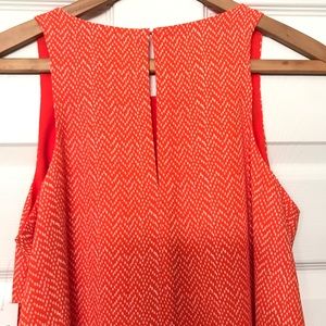 Orange and white patterned gap dress size XS
